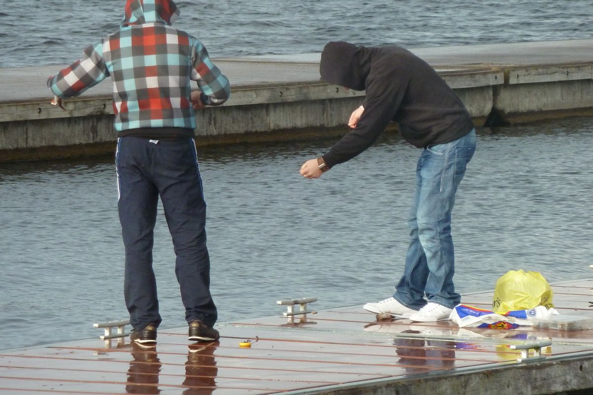 Foot on fish
