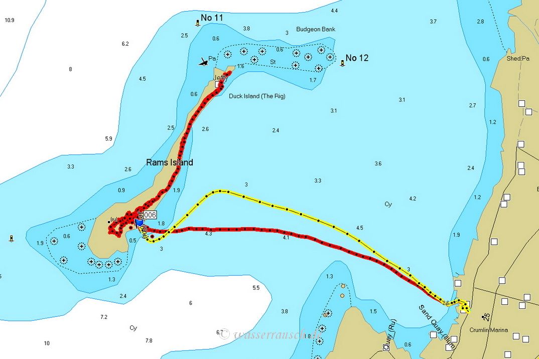 GPS route Rams Island