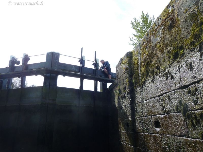 Ronny watching the water level