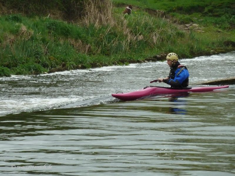Kayaker above Clashganna weir