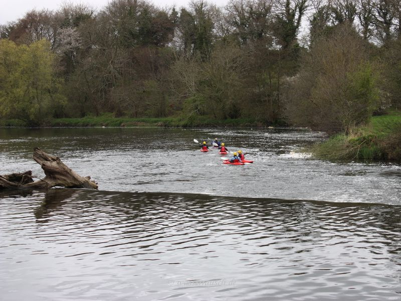 Kayaker below Clashganna weir