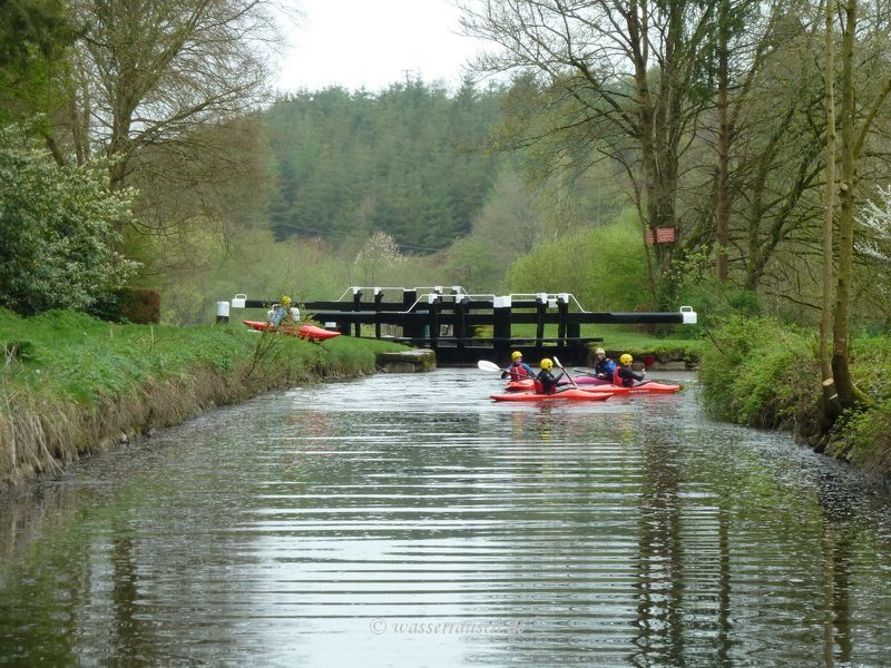 Ballykennan cut, kayakers launching