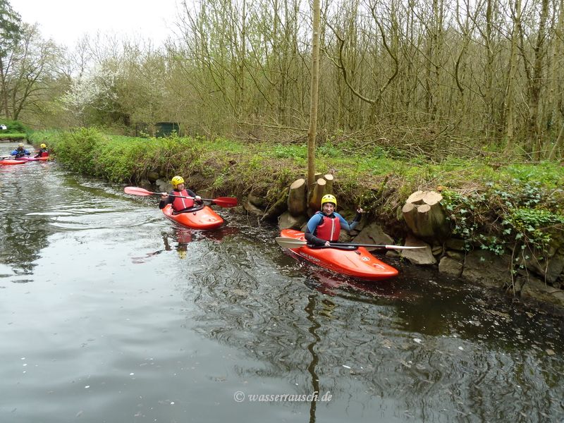Ballykennan cut, kayakers