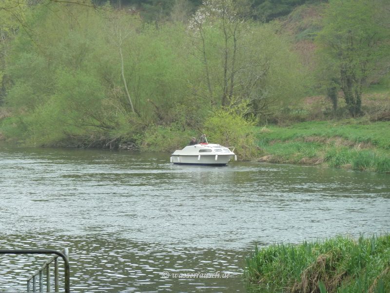 On the rocks, grounded boat below Ballykennan Lock