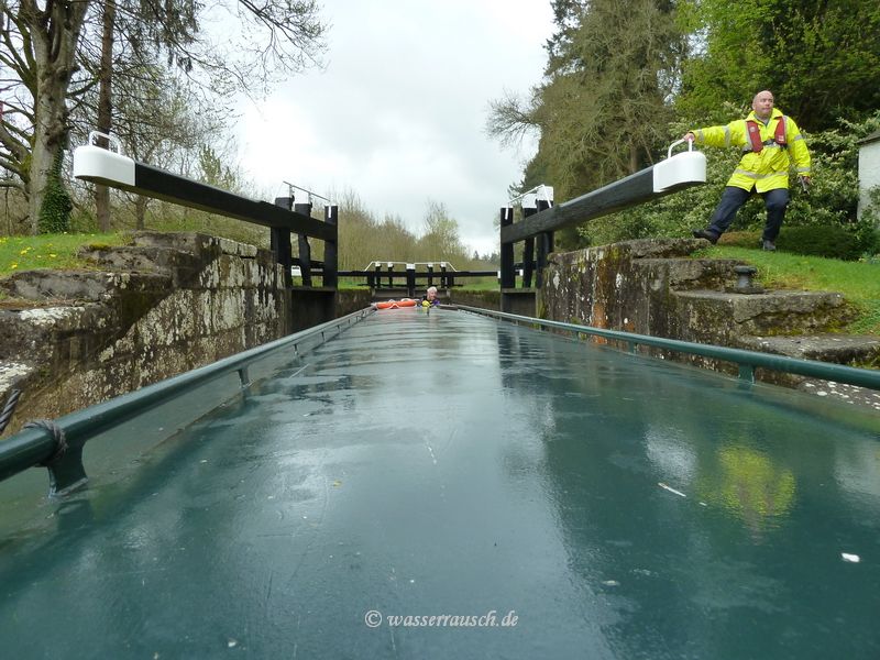 Driving into the lower chamber Ballykennan Double Lock