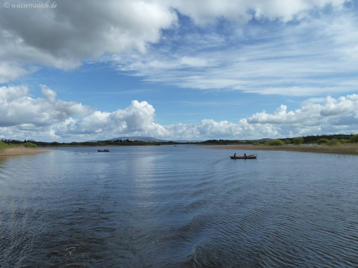 Passing lake boats