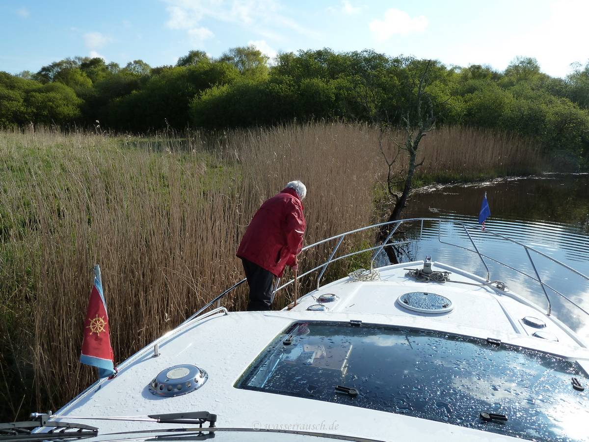 Cleaning the boat