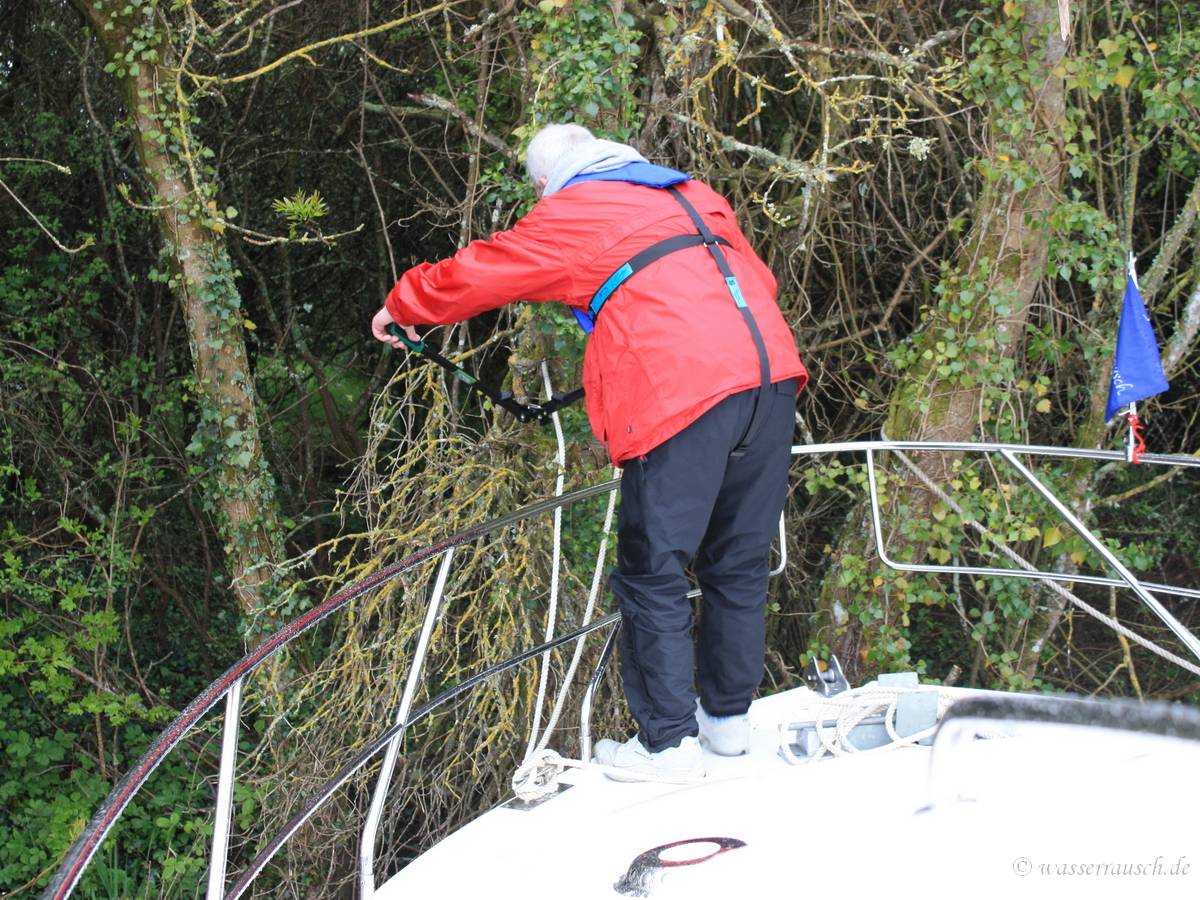 Mooring to trees