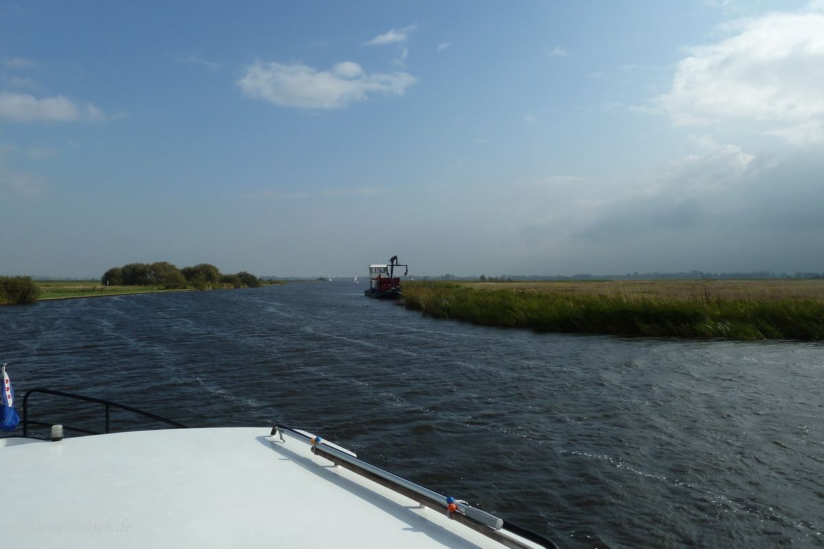 Working boat ahead