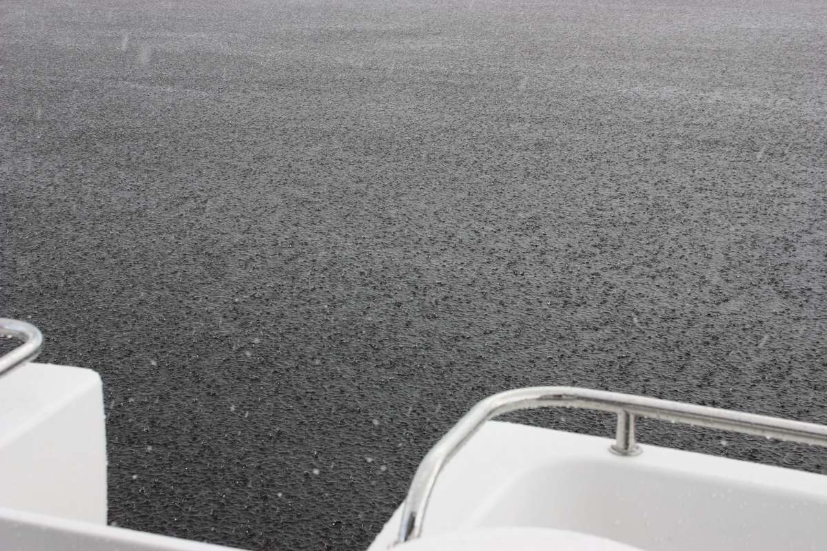 Rain and hail at Carrick-on-Shannon