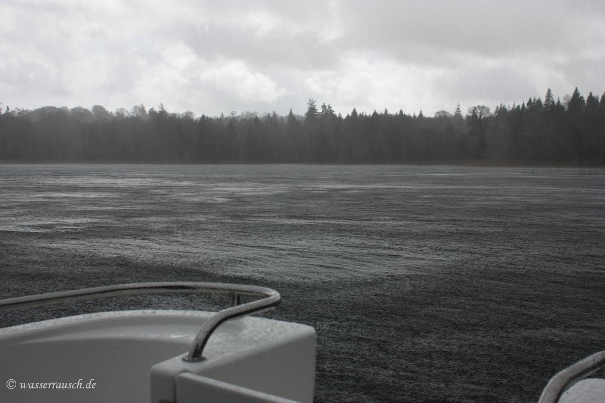 Rain shower on Lough Key