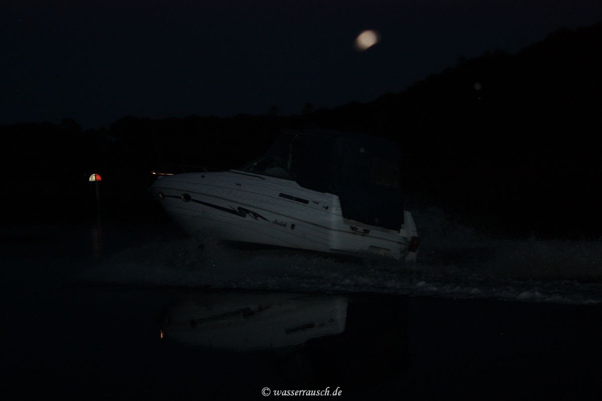 Speeding boat